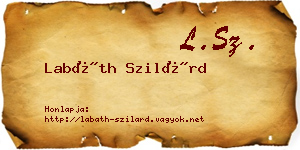 Labáth Szilárd névjegykártya