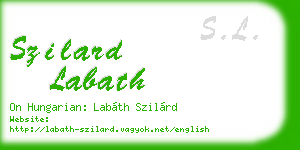 szilard labath business card