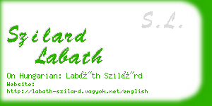 szilard labath business card